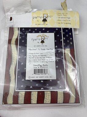 My Minds Eye Flip-Over Frame-Ups Scrapbooking Kit 128 Designs Patriotic Rustic